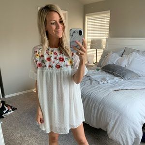 White embroidered dress